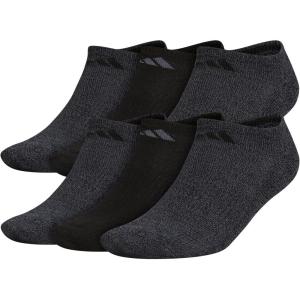 imageadidas Mens Athletic Cushioned Socks 6Pack No Show with Arch SupportBlackOnix Grey