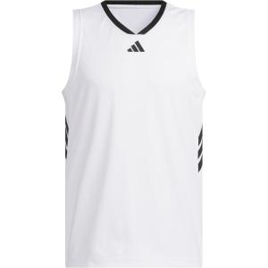 imageadidas Mens Basketball Legends 3Stripes Tank TopWhiteBlack