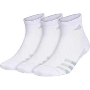 imageadidas Mens Climacool Superlite Quarter Socks 3 PackWhiteClear Onix GreyClear Grey