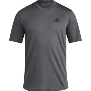 imageadidas Mens Essentials Feel Ready Training TShirtDark Grey HeatherWhiteBlack
