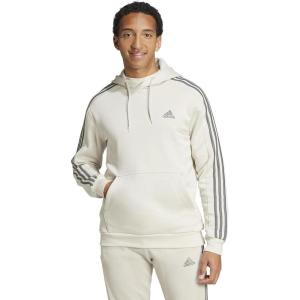 imageadidas Mens Essentials Fleece 3 Stripes Hoodie Training Athletic Outerwear Casual  GreyAlumina