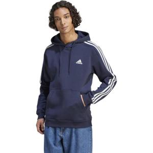 imageadidas Mens Essentials Fleece 3 Stripes Hoodie Training Athletic Outerwear Casual  GreyLegend Ink