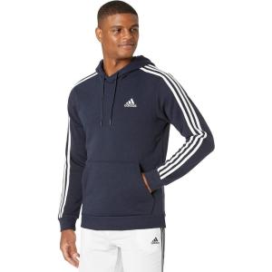 imageadidas Mens Essentials Fleece 3 Stripes Hoodie Training Athletic Outerwear Casual  GreyLegend InkWhite