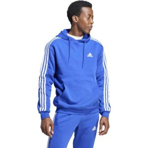 imageadidas Mens Essentials Fleece 3 Stripes Hoodie Training Athletic Outerwear Casual  GreySemi Lucid Blue