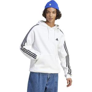 imageadidas Mens Essentials Fleece 3 Stripes Hoodie Training Athletic Outerwear Casual  GreyWhite