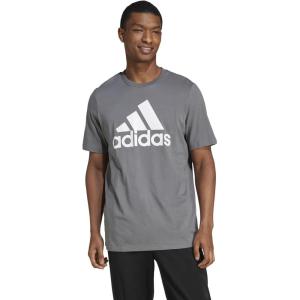 imageadidas Mens Essentials Single Jersey 3Stripes TShirtGreyWhite