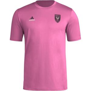 imageadidas Mens Inter Miami Cf MLS Short Sleeve TShirtPink Miami Small Logo