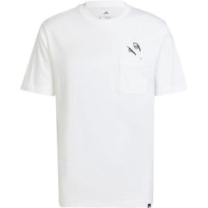 imageadidas Mens Lounge Slides Pocket TShirtWhite