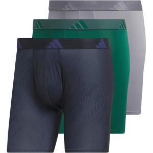 imageadidas Mens Microfiber Boxer Briefs Underwear Multipack  Athletic Moisture Wicking Stretch Fit ampamp TaglessGhost Legend Inktech IndigoCollegiate GreenGreyM