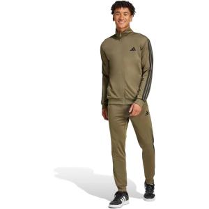 imageadidas Mens Size Basic 3Stripes Tricot Track SuitOlive Strata