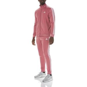 imageadidas Mens Size Basic 3Stripes Tricot Track SuitPreloved Crimson
