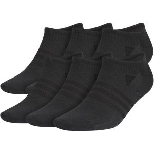 imageadidas Mens Superlite No Show Socks with Arch Compression Athletic Durable Lightweight Breathable 6PackBlackNight Grey30