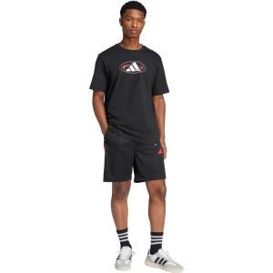 imageadidas Mens Tall Size House of Tiro Nations Pack ShortsBlackPure RubyLucid Red