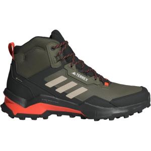 imageadidas Mens Terrex AX4 Mid GoreTex Hiking ShoeOlive StrataWonder BeigeBlack