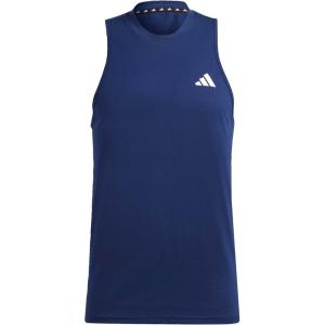 imageadidas Mens Training Essentials Feel Ready Logo Sleeveless TShirtDark BlueWhite