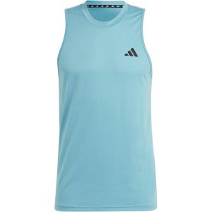 imageadidas Mens Training Essentials Feel Ready Logo Sleeveless TShirtPreloved BlueBlack