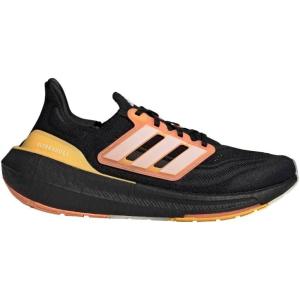 imageadidas Mens Ultraboost Light Running ShoeCore BlackWhite TintScreaming Oran