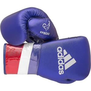 imageadidas Speed 500 Pro Boxing Gloves  Genuine Leather Training Gloves for Men ampamp Women LaceUp Heavy Bag ampamp Kickboxing GlovesMET BLUEREDSILVER