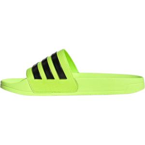 imageadidas Unisex Adult Adilette Shower Slip On SlidesLucid LemonBlackLucid Lemon