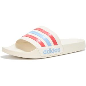 imageadidas Unisex Adult Adilette Shower Slip On SlidesOff WhiteBluePreloved Scarlet