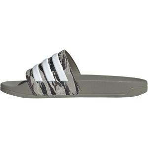 imageadidas Unisex Adult Adilette Shower Slip On SlidesSilver PebbleSilver PebbleWhite