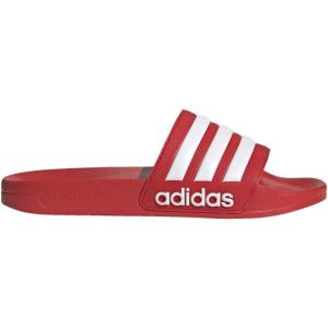 imageadidas Unisex Adult Adilette Shower Slip On SlidesVivid RedWhiteVivid Red