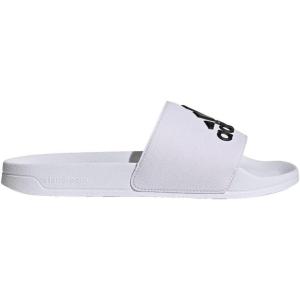 imageadidas Unisex Adult Adilette Shower Slip On SlidesWhiteBlackCore White