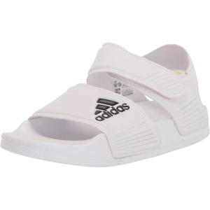 imageadidas UnisexChild Adilette Slide SandalWhiteCore BlackWhite