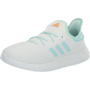 imageadidas UnisexChild Cloudfoam Pure SneakerWhiteSemi Flash AquaPulse Lime