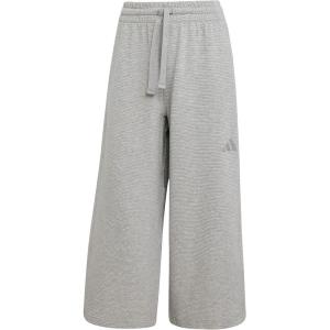 imageadidas Womens All Szn Ribbed 78 Length Wide Leg PantsMedium Grey Heather