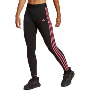 imageadidas Womens Essentials 3Stripes LeggingsBlackPulse Magenta
