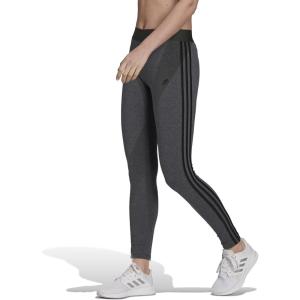imageadidas Womens Essentials 3Stripes LeggingsDark Grey HeatherBlack