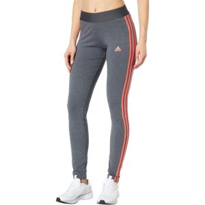 imageadidas Womens Essentials 3Stripes LeggingsDark Grey HeatherSemi Turbo