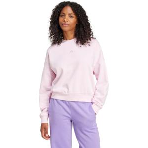 imageadidas Womens Essentials Small Logo Feel Cozy SweatshirtClear PinkWhite