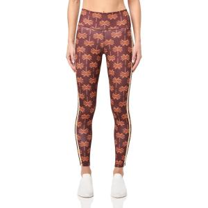 imageadidas Womens Farm Rio 78 Training LeggingsMystery BrownFox RedEasy Yellow