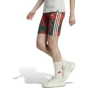 imageadidas Womens Farm Rio Biker ShortsCollegiate GreenSemi Solar Red