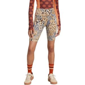 imageadidas Womens Farm Rio Biker ShortsCrystal SandBronze StrataNight Indigo