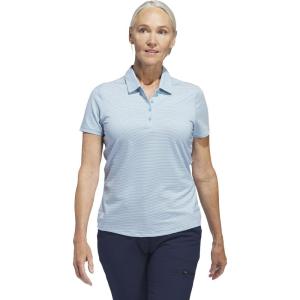 imageadidas Womens Ottoman Short Sleeve Polo ShirtSemi Blue Burst