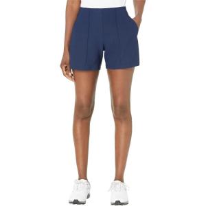 imageadidas Womens Pintuck Five quot PullOn Golf ShortCollegiate Navy