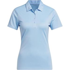 imageadidas Womens Solid Performance Short Sleeve Polo ShirtClear Sky