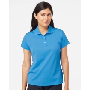 imageadidas Womens Solid Performance Short Sleeve Polo ShirtCoastWhite