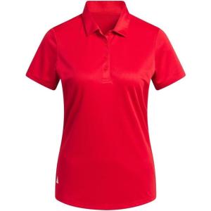 imageadidas Womens Solid Performance Short Sleeve Polo ShirtCollegiate Red