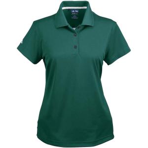 imageadidas Womens Solid Performance Short Sleeve Polo ShirtForest