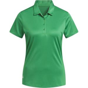 imageadidas Womens Solid Performance Short Sleeve Polo ShirtGreen
