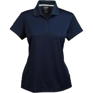 imageadidas Womens Solid Performance Short Sleeve Polo ShirtNavy