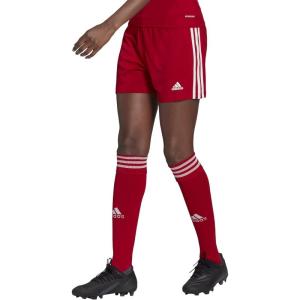 imageadidas Womens Squadra ShortsTeam Power RedWhite Full Stripes