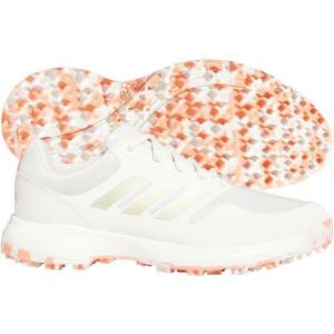 imageadidas Womens Tech Response Spikeless 30 Golf ShoesChalk WhiteSilver MetallicCoral Fusion