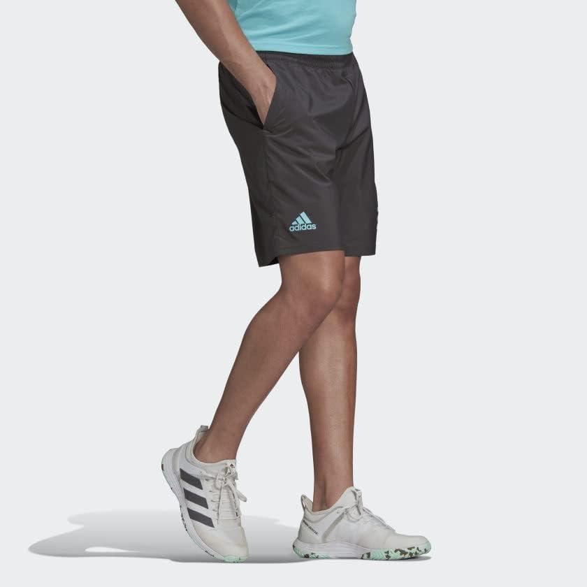 imageadidas Mens Club Tennis 3Stripes ShortsGreyPulse Aqua
