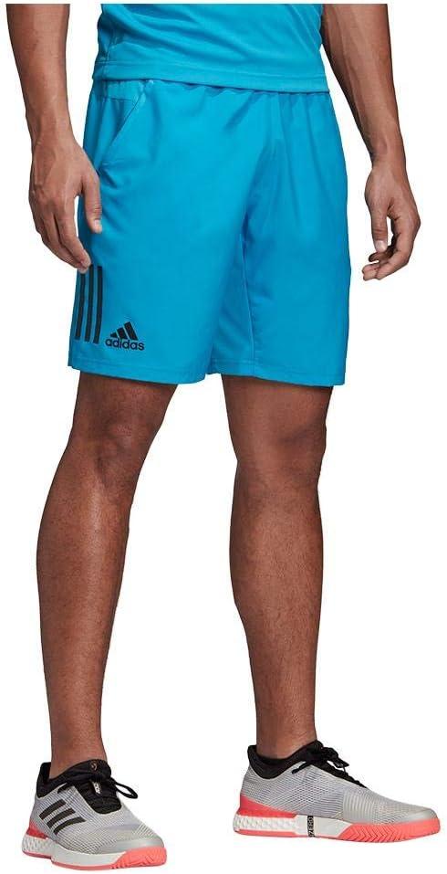 imageadidas Mens Club Tennis 3Stripes ShortsShock CyanBlack
