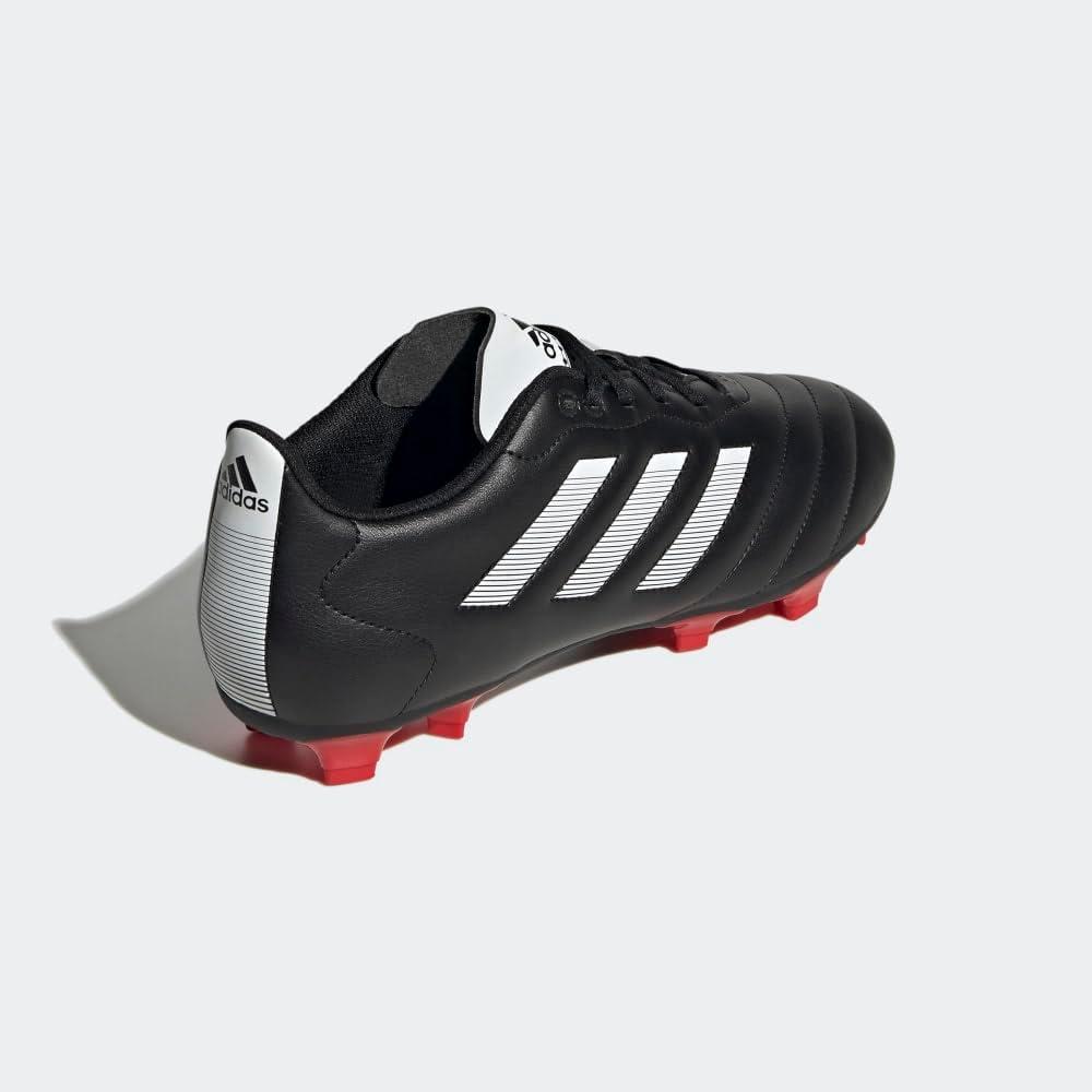 imageadidas Unisex Goletto Firm Ground Soccer ShoesCore BlackWhiteRed